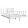 Elegant White Solid Wood Bed Frame 160x200 cm | Hipo Market