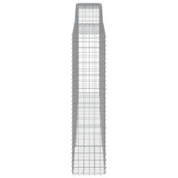 Arched Gabion Baskets - 4 pcs Galvanised Iron Garden Barriers