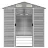 Light Grey Garden Shed 191x470x198 cm Galvanised Steel | Hipomarket