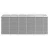 Light Grey Garden Shed 191x470x198 cm Galvanised Steel | Hipomarket