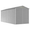 Light Grey Garden Shed 191x470x198 cm Galvanised Steel | Hipomarket