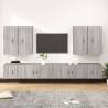 8 Piece TV Cabinet Set Grey Sonoma Engineered Wood Colour grey sonoma Quantity in Package 8 