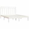 White Solid Wood Bed Frame 120x200 cm - Classic Design