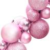 Pink Christmas Balls Garland - 175 cm Shatterproof Decor