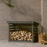 Firewood Rack Grey 108x73x79 cm Solid Wood Pine Colour grey Size 108 x 73 x 79 cm 