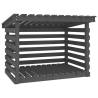 Firewood Rack Grey 108x73x79 cm - Solid Pine Wood Storage