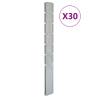 Garden Fence Posts 30 pcs Silver 180 cm Galvanised Steel Size 180 cm Quantity in Package 30 