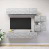 6 Piece TV Cabinet Set Concrete Grey Engineered Wood Colour concrete grey Quantity in Package 6 Width 80 cm 