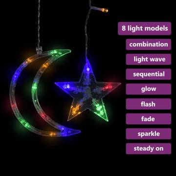 Star and Moon Fairy Lights Remote Control - 138 LED