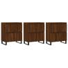 Timeless Brown Oak Sideboards - 3 pcs Engineered Wood