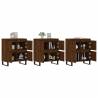 Timeless Brown Oak Sideboards - 3 pcs Engineered Wood