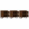 Timeless Brown Oak Sideboards - 3 pcs Engineered Wood