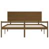 Honey Brown Bed Frame with Headboard | 200x200 cm Solid Wood