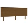 Honey Brown Bed Frame with Headboard | 200x200 cm Solid Wood