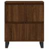 Timeless Brown Oak Sideboards - 3 pcs Engineered Wood