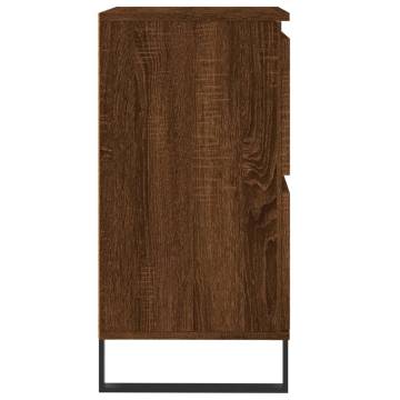 Timeless Brown Oak Sideboards - 3 pcs Engineered Wood