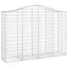 Arched Gabion Baskets (6 pcs) - Galvanised Iron for Gardens