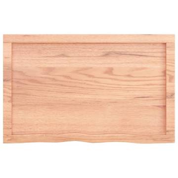 Wall Shelf Light Brown Solid Oak - Stylish & Durable (80x50 cm)