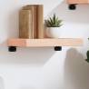 Wall Shelf 40x30x(2-6) cm Untreated Solid Wood Oak Colour natural Size 40 x 30 x 6 cm Quantity in Package 1 Number of Pieces 