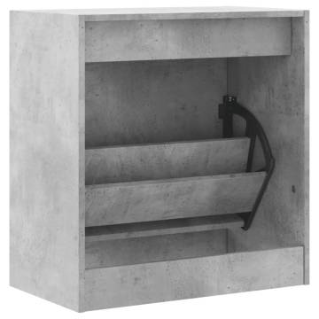 Shoe Cabinet Concrete Grey 60x34x63.5 cm - HipoMarket