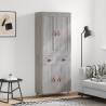 Highboard Grey Sonoma 69.5x34x180 cm Engineered Wood Colour grey sonoma Quantity in Package 1 Model 2 doors 2 drawers 