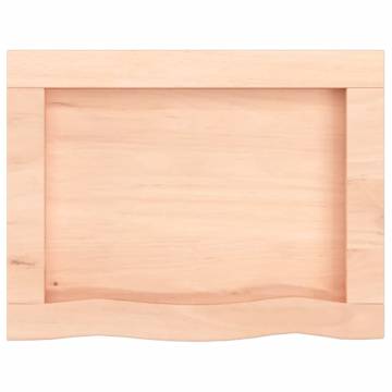 Rustic Wall Shelf - Untreated Solid Oak 40x30 cm | HipoMarket