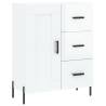 Stylish Highboard High Gloss White - 69.5x34x180 cm