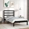 Bed Frame Black Solid Wood Pine 100x200 cm Colour black Size 100 x 200 cm 