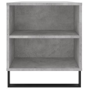 Stylish Concrete Grey Coffee Table – Engineered Wood 102x44.5cm