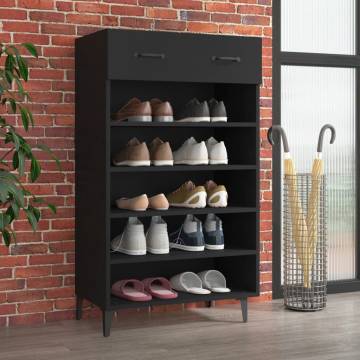 Shoe Cabinet Black 60x35x105 cm - Stylish Storage Solution