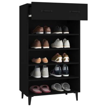 Shoe Cabinet Black 60x35x105 cm - Stylish Storage Solution