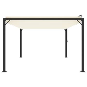 Elegant 3x4m Gazebo with Louvered Roof - Cream Fabric & Aluminium