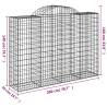 Arched Gabion Baskets - 20 pcs Galvanised Iron | Hipomarket