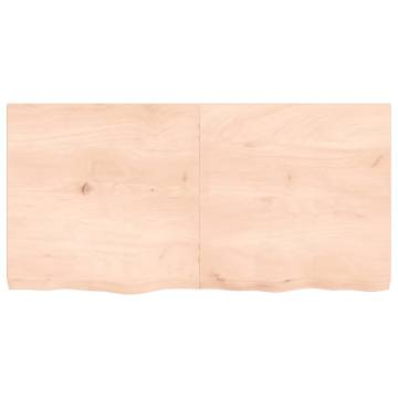 Untreated Solid Wood Bathroom Countertop - 120x60cm