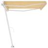 Freestanding Manual Retractable Awning 400x300 cm - Yellow/White