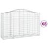 Arched Gabion Baskets 8 pcs - Durable Garden Barriers