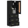 Stylish Highboard Black 69.5x34x180 cm - Hipomarket UK