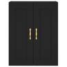 Stylish Highboard Black 69.5x34x180 cm - Hipomarket UK