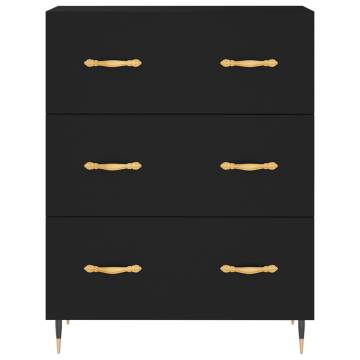 Stylish Highboard Black 69.5x34x180 cm - Hipomarket UK