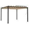 Elegant 3x3m Gazebo with Louvered Roof - Taupe Fabric