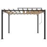 Elegant 3x3m Gazebo with Louvered Roof - Taupe Fabric