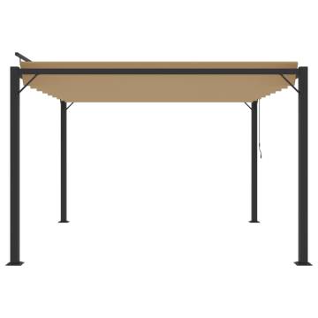 Elegant 3x3m Gazebo with Louvered Roof - Taupe Fabric