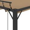 Elegant 3x3m Gazebo with Louvered Roof - Taupe Fabric