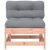 Middle Sofas with Cushions 2 pcs - Solid Wood Douglas