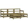 5 Piece Garden Lounge Set - Impregnated Wood Pine | HipoMarket