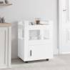 Kitchen Trolley White 60x45x80 cm Engineered Wood Colour white 