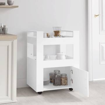 Kitchen Trolley White 60x45x80 cm | Engineered Wood Storage