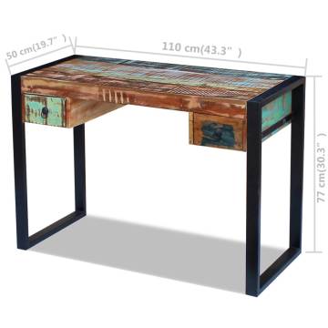 Vintage Solid Reclaimed Wood Desk | Timeless Home Addition