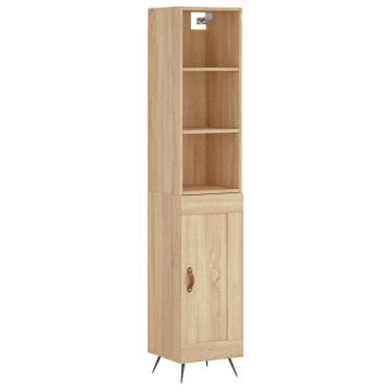 Stylish Highboard Sonoma Oak 34.5x34x180 cm | HipoMarket