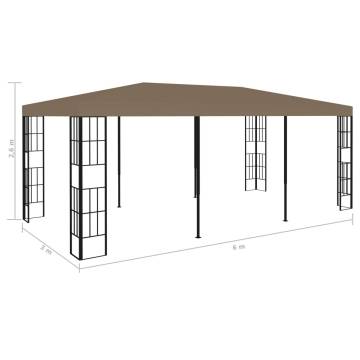 Gazebo 6x3 m Taupe - Elegant Outdoor Shade Solution